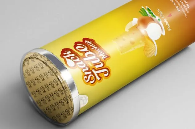 薯片圆筒食品包装样机模板 Snack Tube Mockup插图(1)