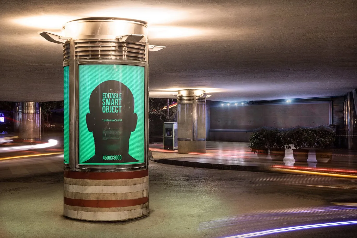 城市夜景海报广告牌设计效果图预览样机像素设计精选#6 Urban Poster-Billboard Mock-Ups#8211; Night Edition #6