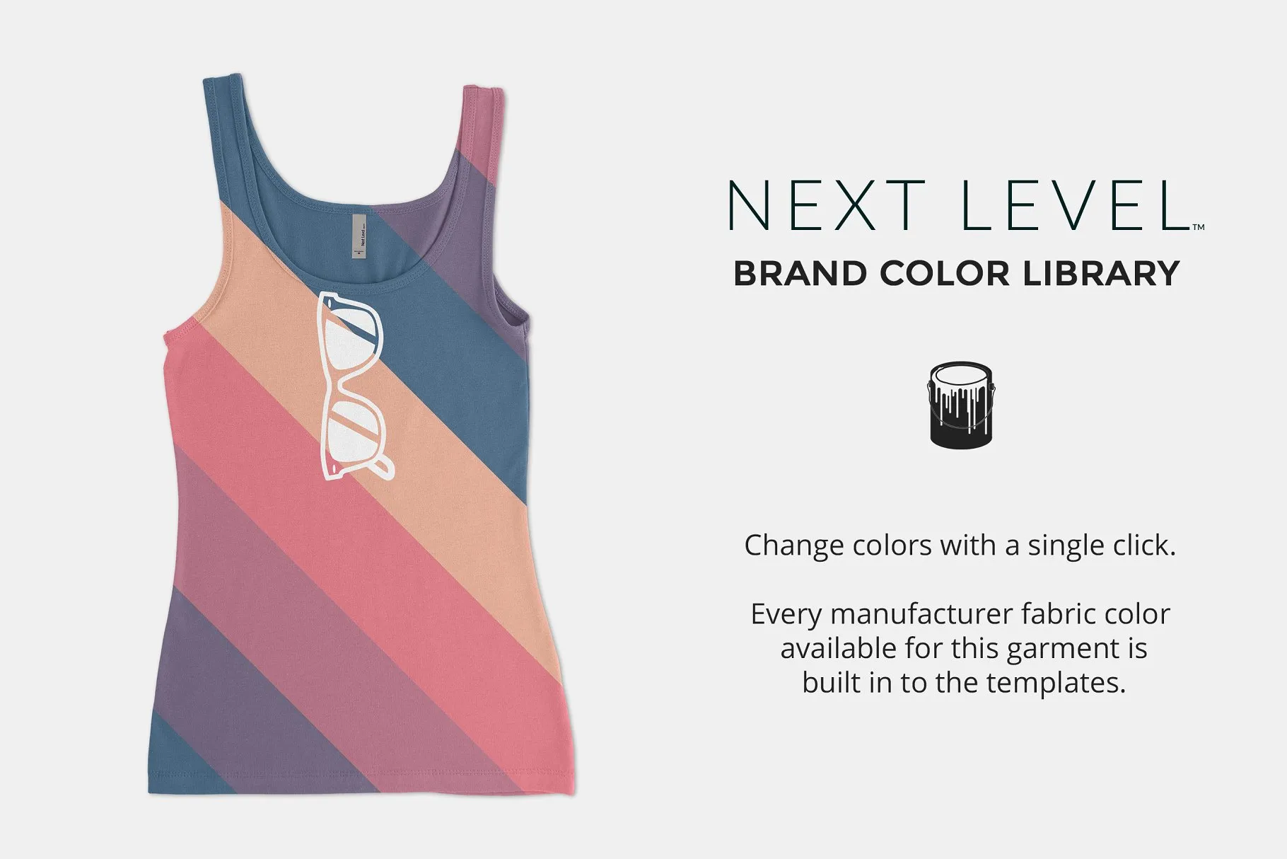 女性氨纶背心样机模板 Next Level 3533 Spandex Jersey Tank插图(4)