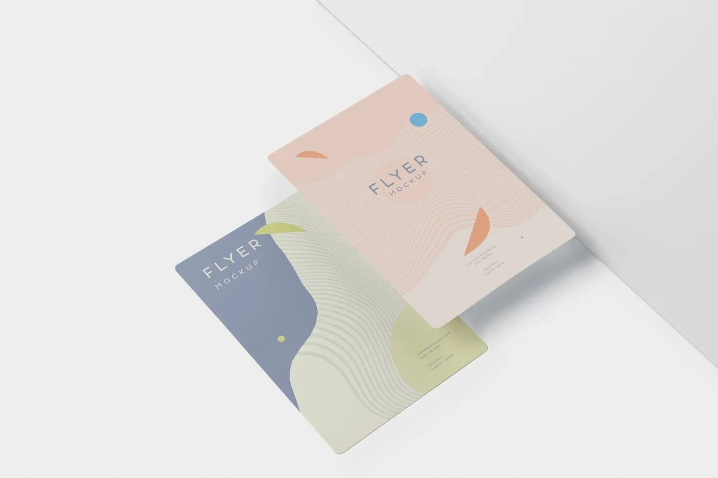 A4/A5尺寸圆角企业传单设计效果图样机 A4 / A5 Flyer Mockup Round Corner插图(4)