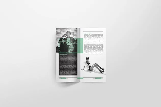 DL双折页传单宣传册样机模板V2 DL Bifold Brochure Mockups 02插图(4)