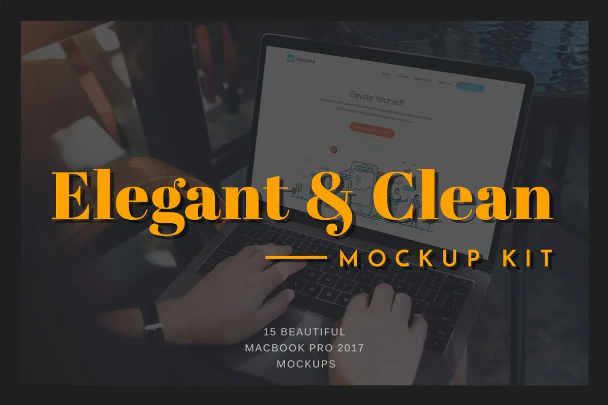 高雅干净利落笔记本电脑MacBook Pro样机 Elegant & Clean Macbook Pro Mockups插图