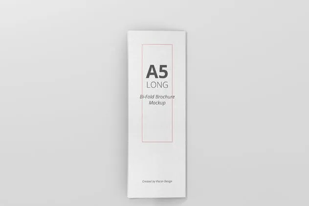 A5长方形双折页餐牌/宣传册样机 A5 Long Bi-Fold Brochure Mock-Up插图(6)