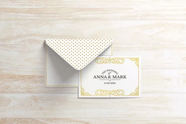 A6明信片/信封/邀请函/传单样机 A6 Postcard & Envelope / Invitation / Flyer MockUp插图(1)