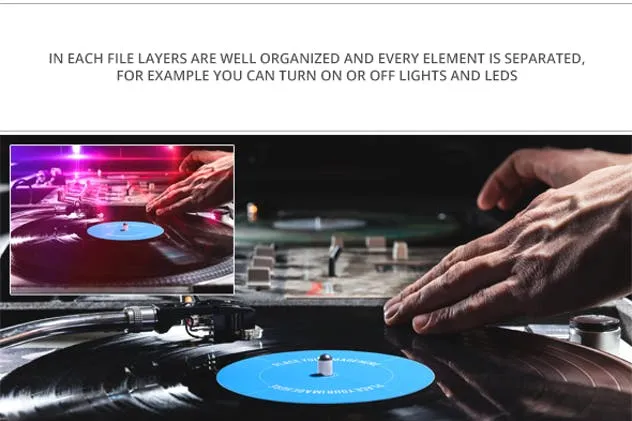 黑胶唱片&专辑封面样机套装 Vinyl Record & Album Cover Mock-ups – Party Pack插图(12)