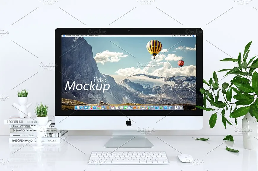 iMac一体机样机 iMac Mockup (white#8211; 01)