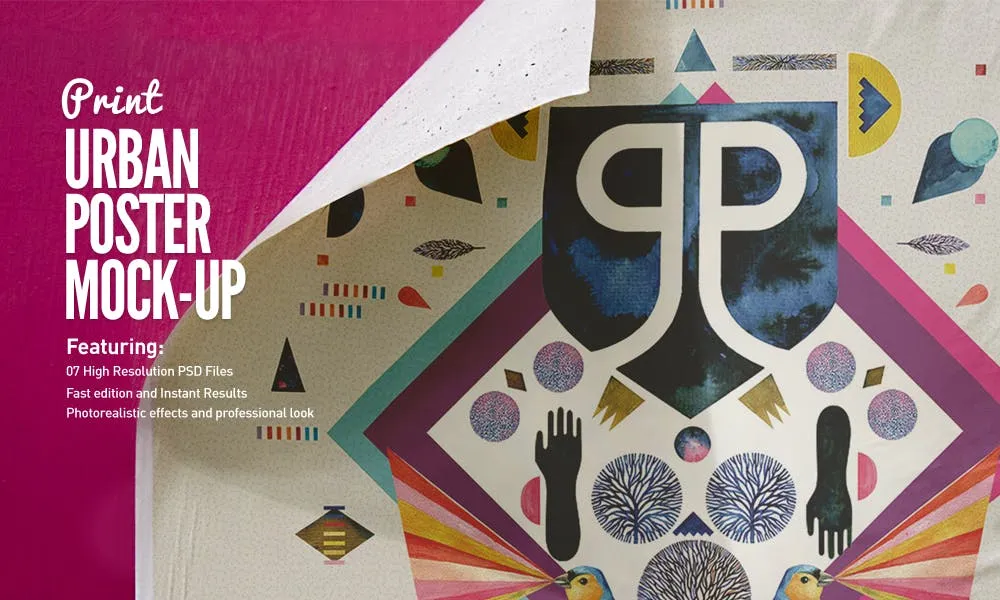 复古海报城市街道张贴效果预览样机 Poster Mockup Set – Urban插图(1)