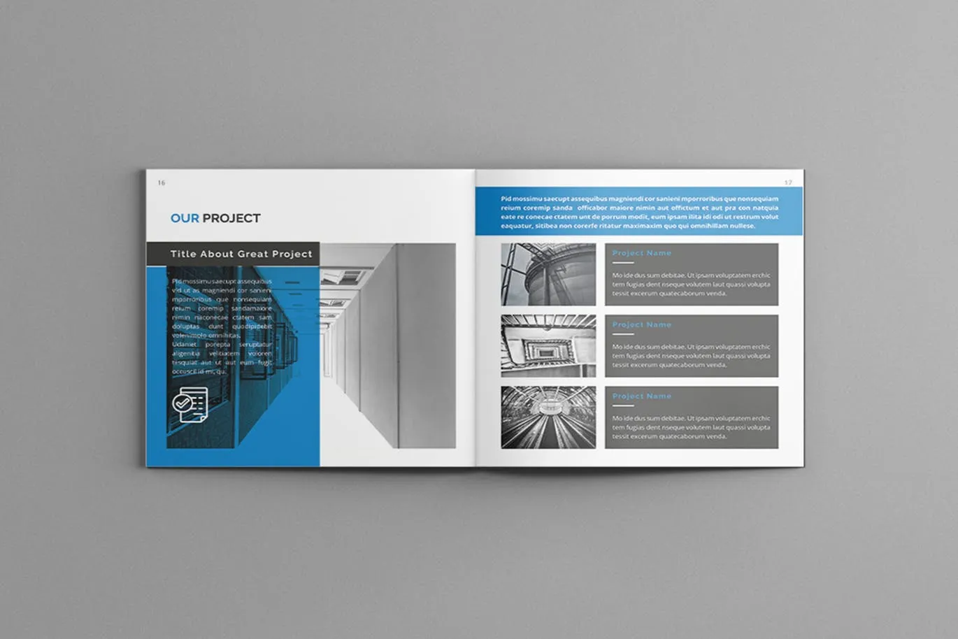 高端时尚简约商务高科技质感的画册品牌手册房地产楼书杂志书籍装帧设计模板（indd）插图(7)