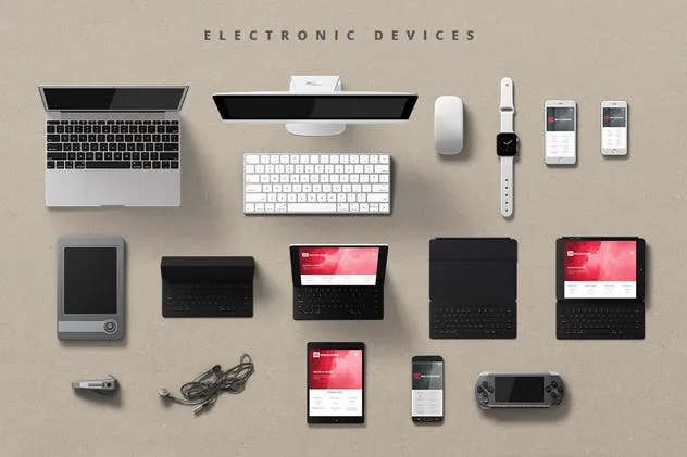 4K高分辨率-100+高质量俯视图办公室场景样机元素 Mockupper: Top View 4K Mock-ups插图(2)