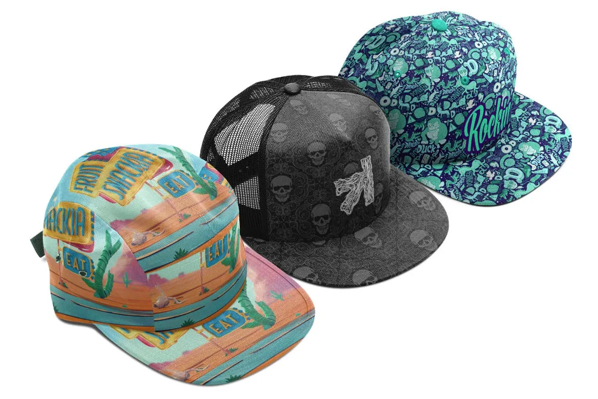 休闲棒球帽子系列样机 Cap Collection Mockup插图