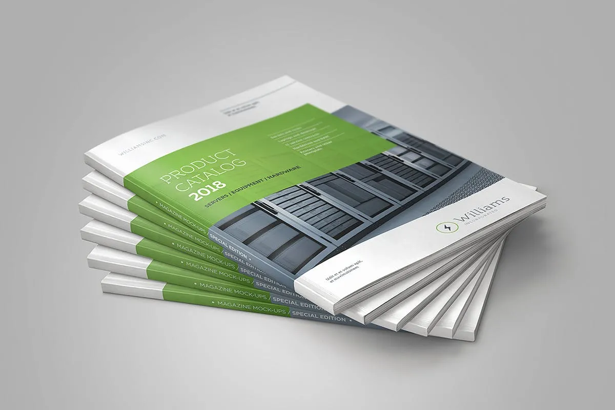 10款HD高分辨率杂志样机模板 Magazine Mock-Up Set