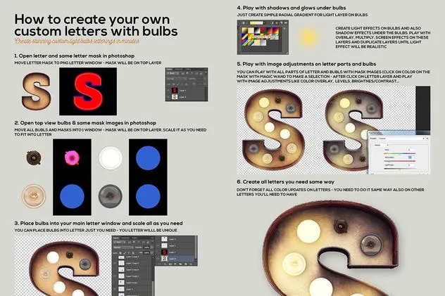 大帐篷灯泡装饰金属字体场景模板6 Marquee Light Bulbs Front 6 -Scenes & Tutorials插图(7)