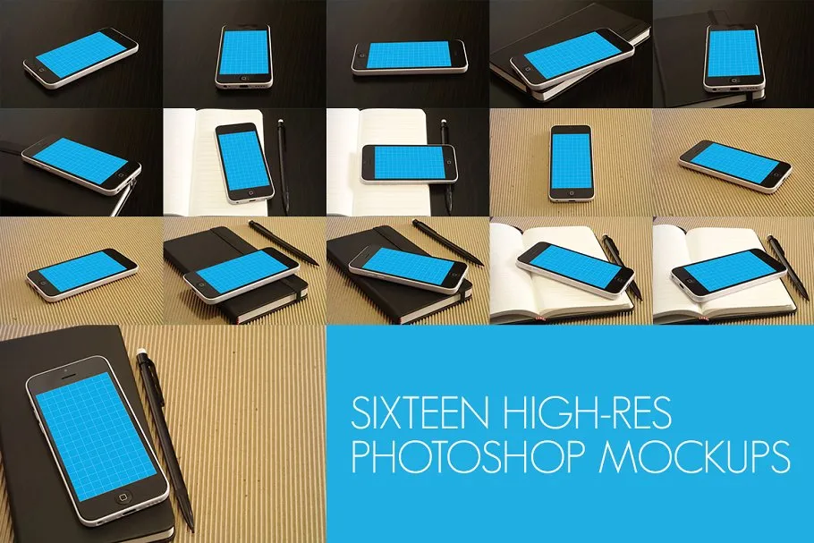 16款 iPhone 5C 智能手机样机 16 iPhone 5c Mockups插图(1)
