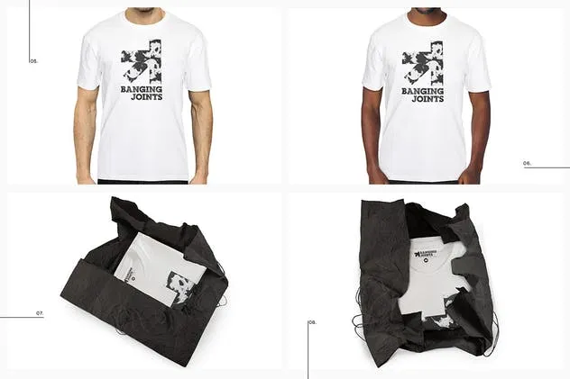 时尚白色皱纹T恤服装样机 White T-Shirt Presentation Mockup插图(4)