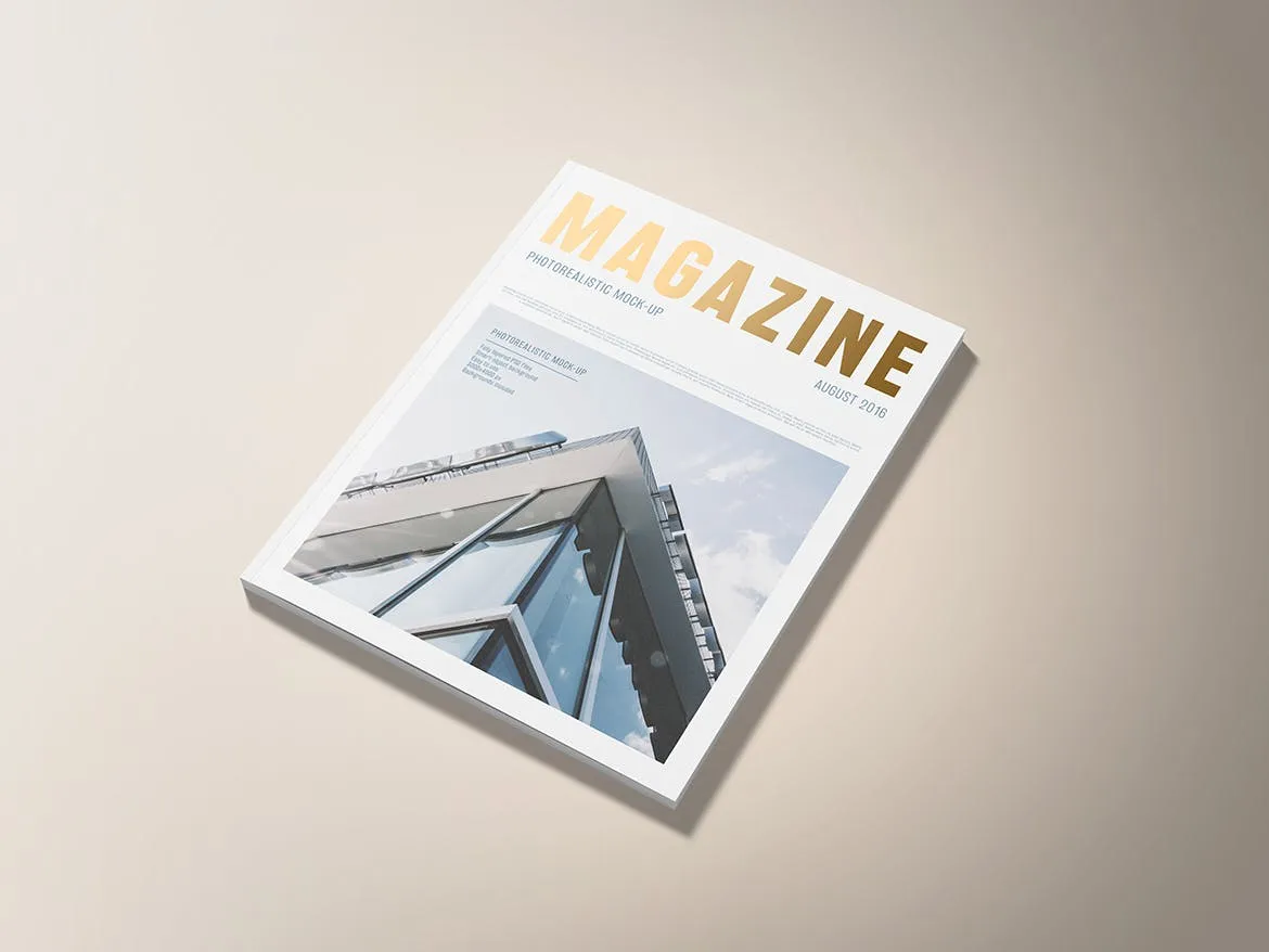 铝箔压印技术美国尺寸标准杂志设计图样机 US Letter Foil Stamping Magazine Mock-Up插图(9)