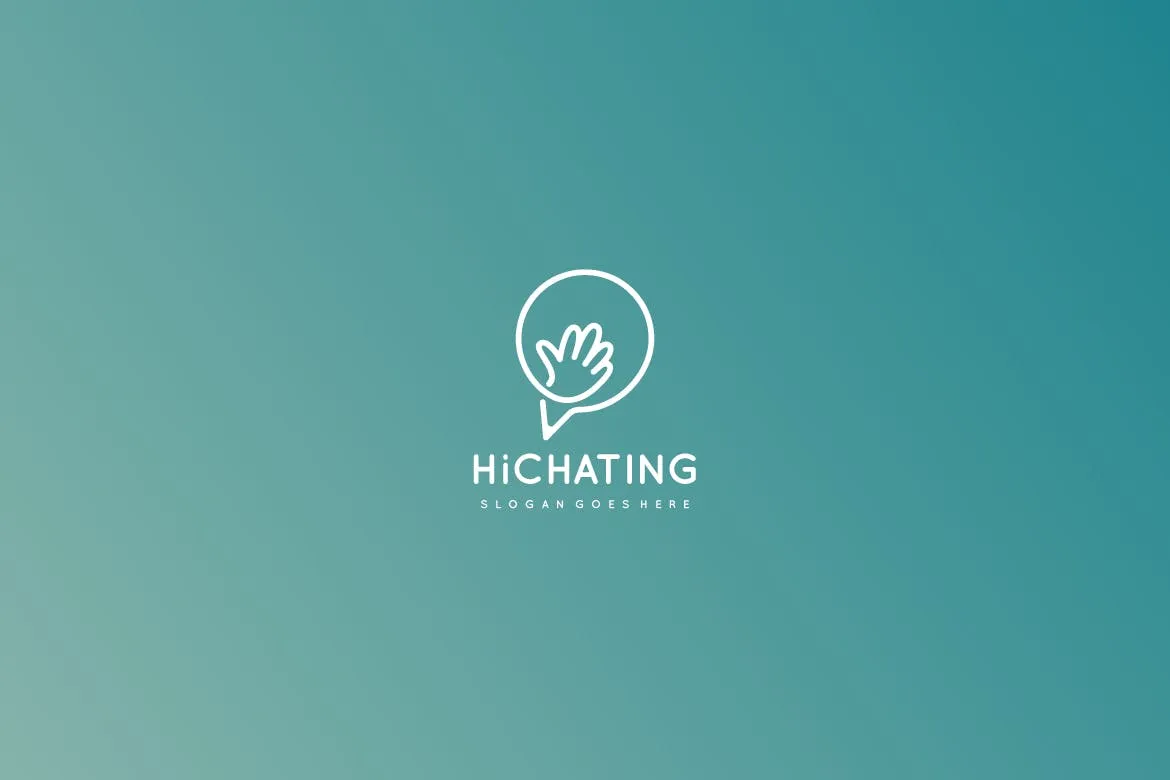 聊天社交工具Logo设计素材库精选模板 Chat Logo插图(1)