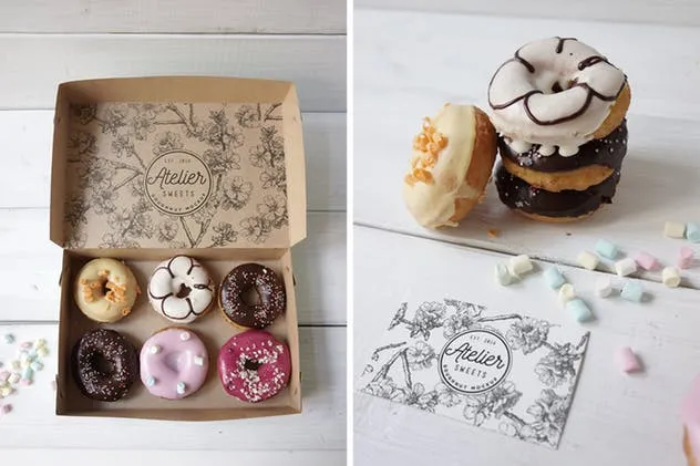 咖啡甜品牌样机模板 Coffee Doughnut Mockup插图(6)