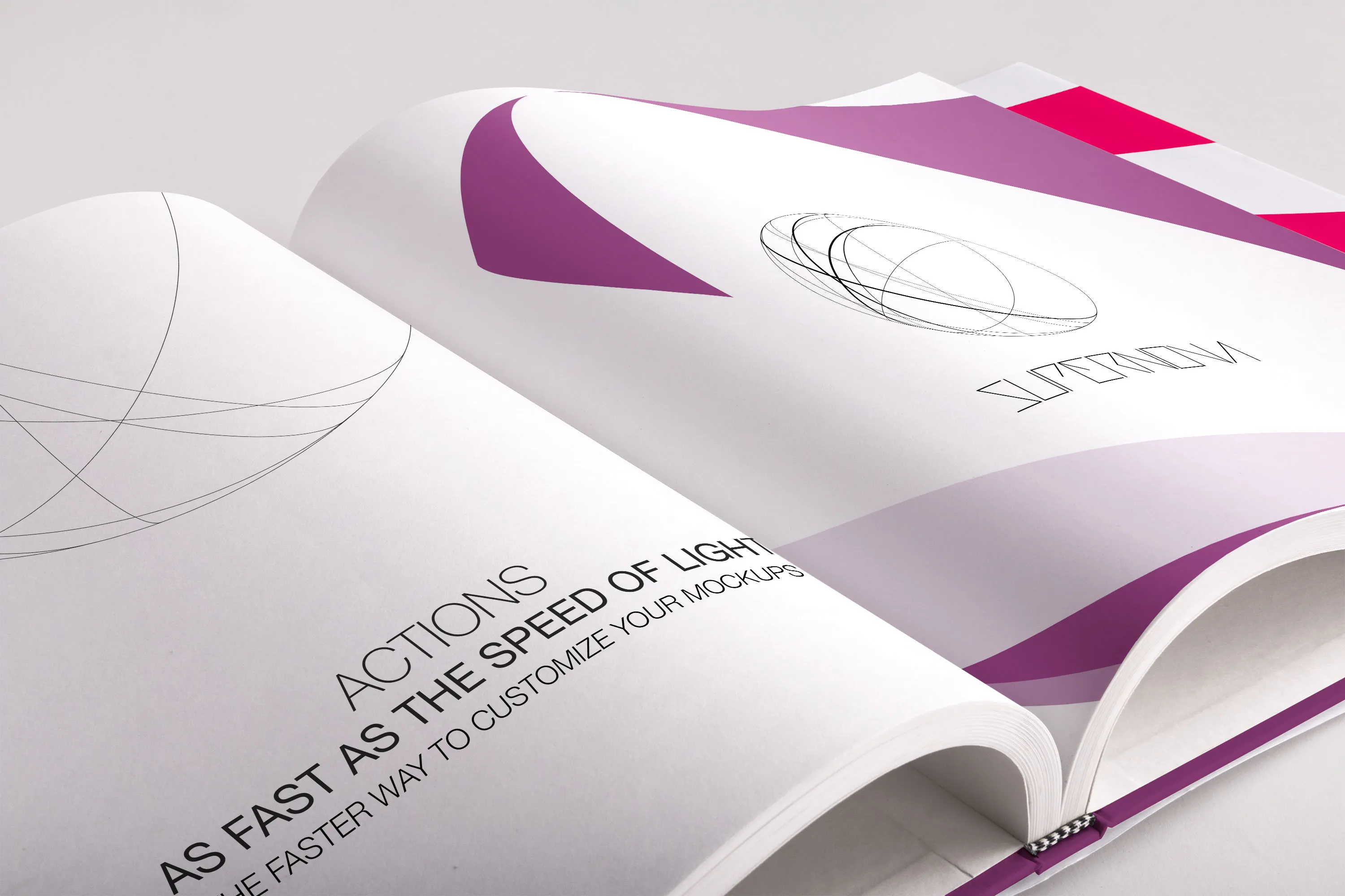 精装大方格图书画册内页排版印刷效果图PSD样机02 Hardcover Large Square Book PSD Mockup 02插图