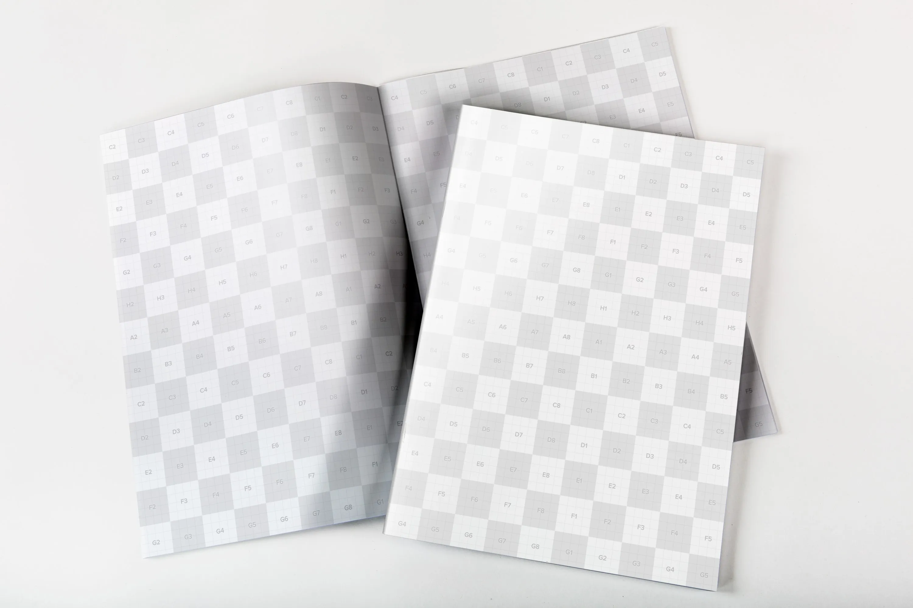 企业画册产品手册封面＆内页设计预览样机 Letter Booklet Cover & Spread Mockup插图(1)