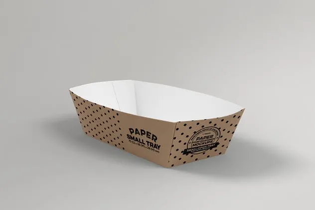 纸质外卖托盘包装样机 Paper Takeout Trays Packaging Mockup插图(2)