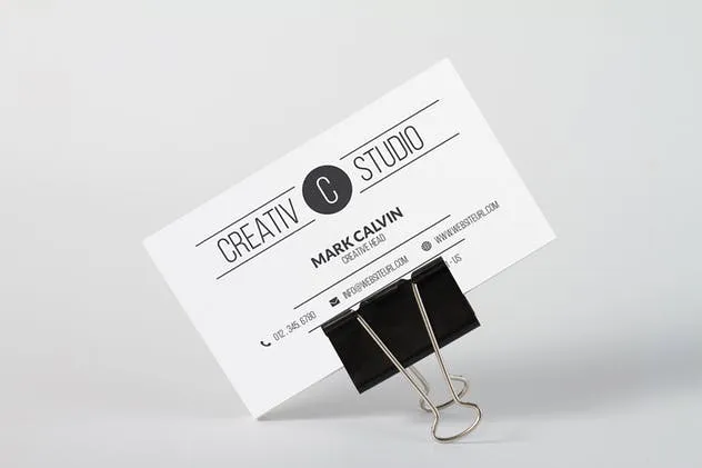 4款经典实用企业名片样机模板v02 4 Business Card Mock Up Vol 02插图(2)