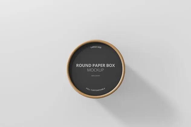 茶叶/咖啡大纸筒包装样机模板 Paper Box Mockup Round – Large Size插图(8)