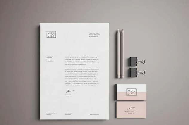 企业品牌宣传办公文具样机套件 Stationery Mockup插图(3)