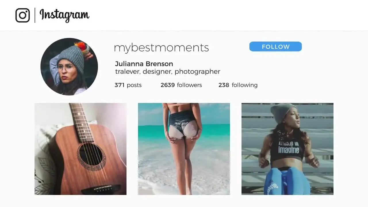 新鲜动态的Instagram促销像素设计精选AE模板