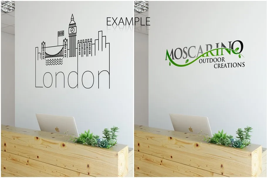 办公室墙纸设计样机模板合集 OFFICE Interior Wall Mockup Bundle插图(9)