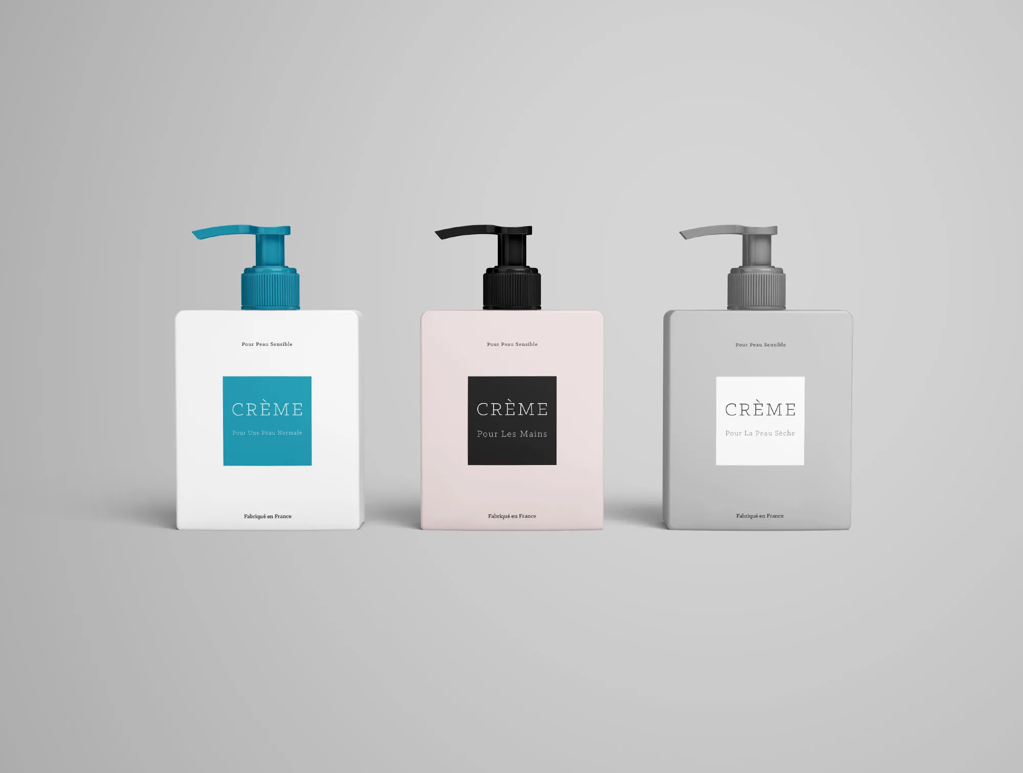 按压式瓶乳液包装外观设计样机模板 Cream Bottle Mockup插图(3)