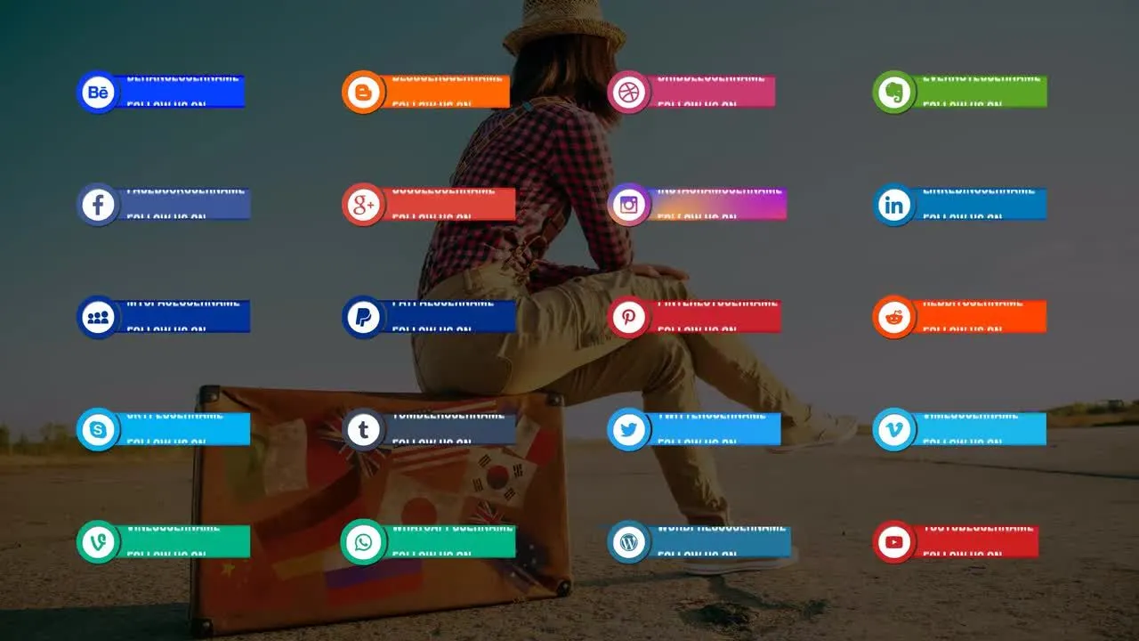 20个简洁明亮活力的社交媒体低三分之二标题动画像素设计精选AE模板