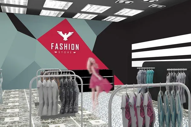 时尚服装门店橱窗样机模板 The Mockup Branding for Fashion Store插图(5)