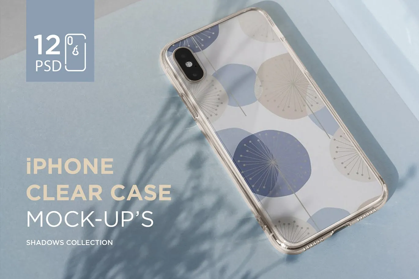 iPhone手机透明保护壳外观设计样机模板 iPhone Clear Case Mock-Up#8217;s