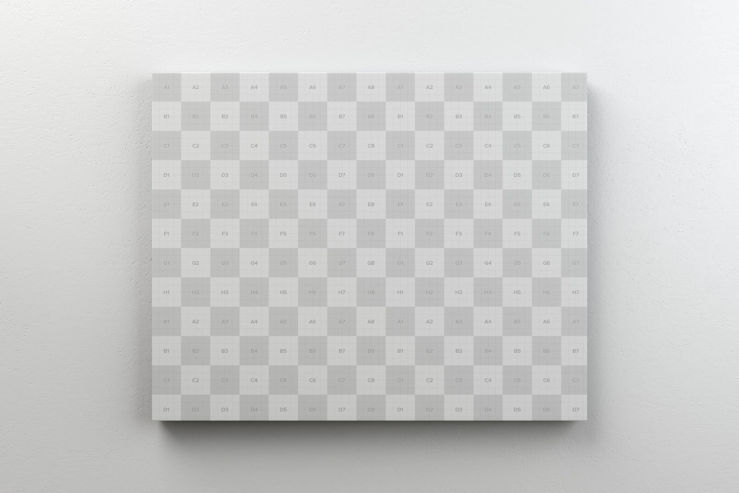 挂墙画布画框前视图样机模板素材02 Landscape Canvas Frame Mockup Hanging on Wall in Front View 02插图(2)