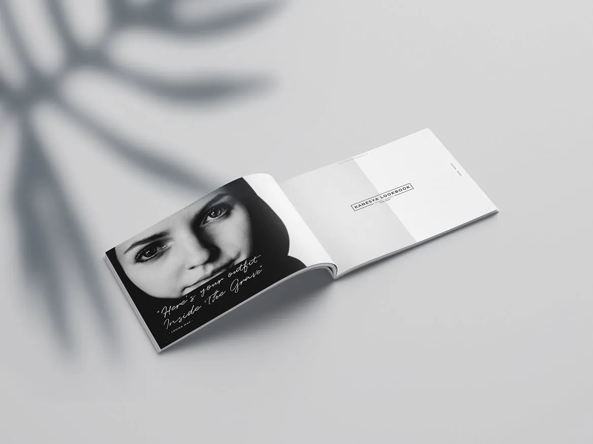 现代简约设计风格横版产品手册/画册设计模板 Lookbook Landscape插图(2)