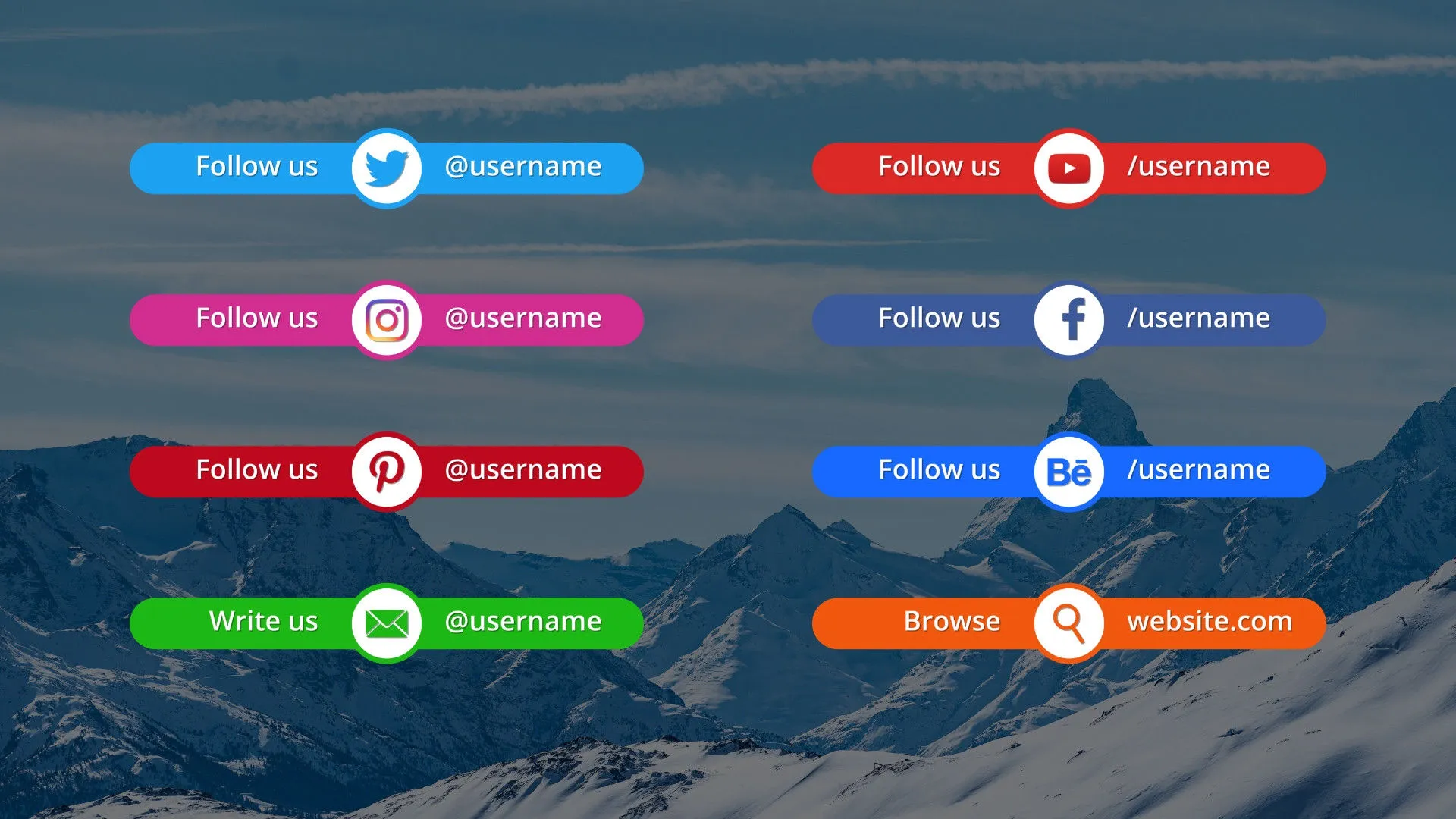 社交媒体下三分之一全屏标题像素设计精选AE模板