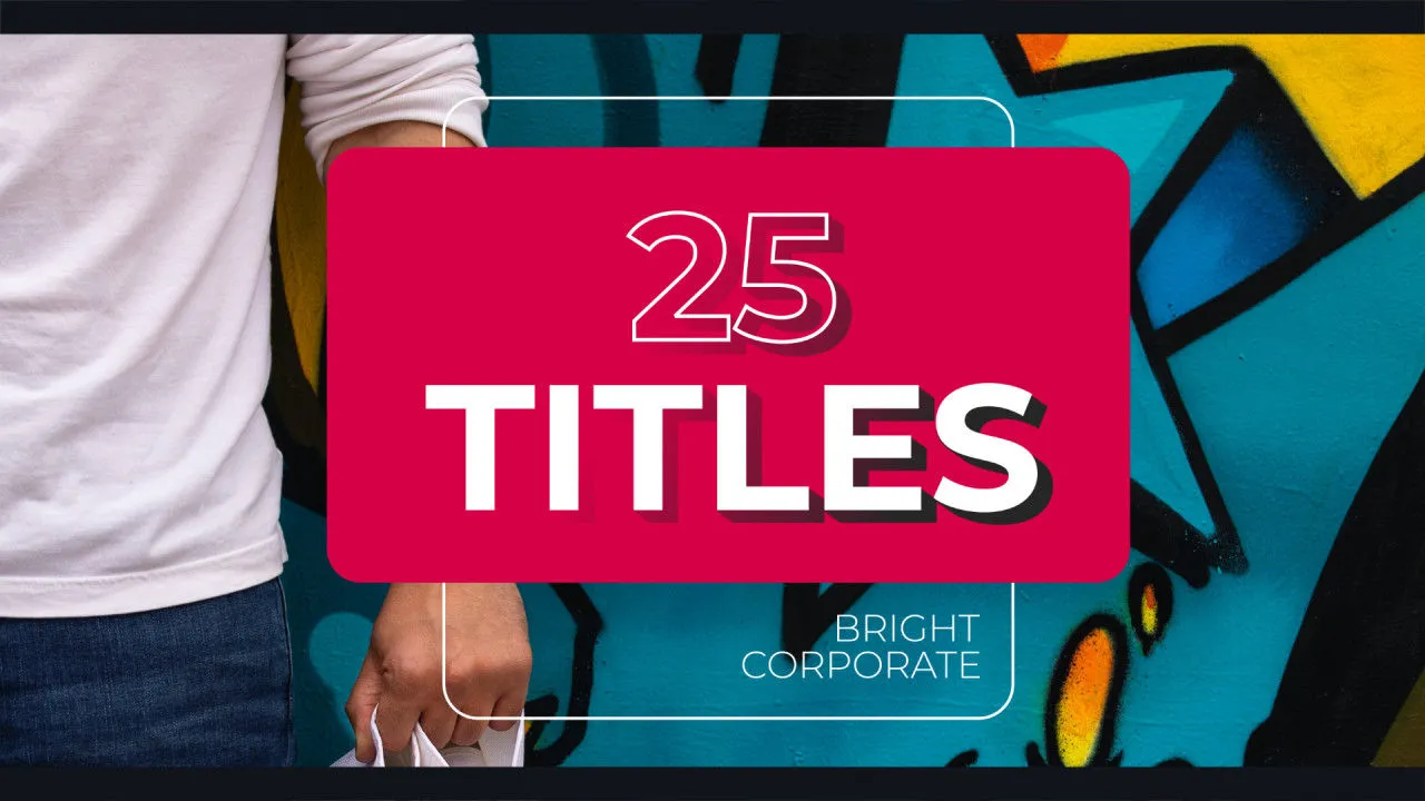 25款明亮的标题文字动态标题像素设计精选AE模板