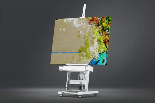 油画艺术创作样机模板 Canvas Art on Easel Mock-Up插图(1)