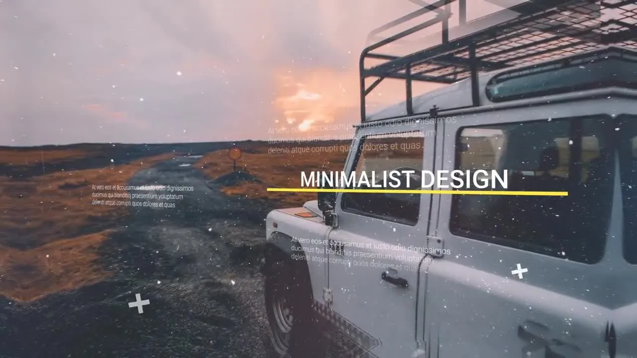 优雅视差效果幻灯片动画像素设计精选AE模板