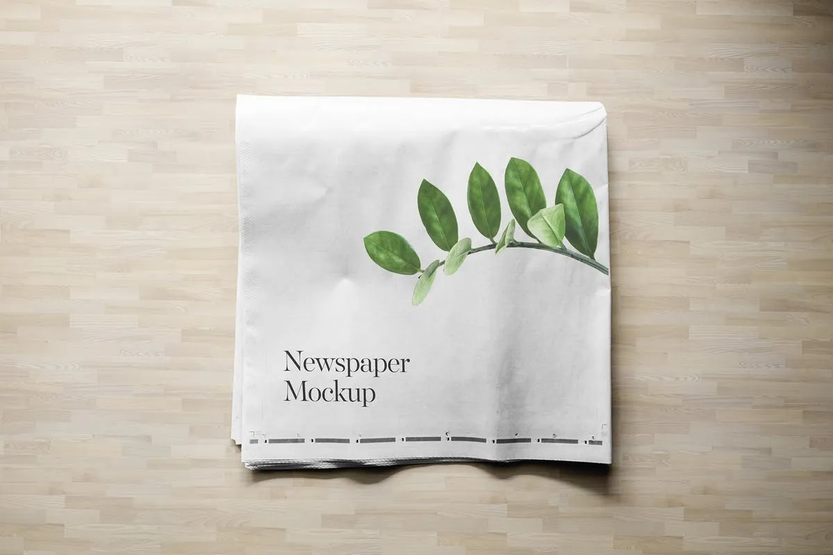 报纸新闻广告印刷品样机模板 Newspaper Advert Ad Mockup