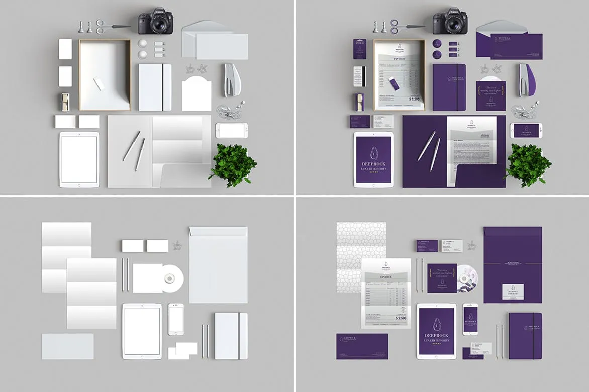 10个时尚高端办公品牌文具样机VI展示模型mockups插图(3)