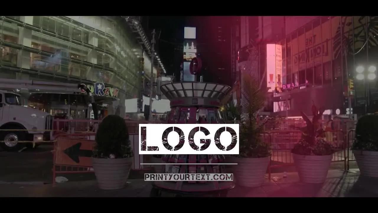 时尚的过渡效果城市幻灯片徽标展示像素设计精选AE模板