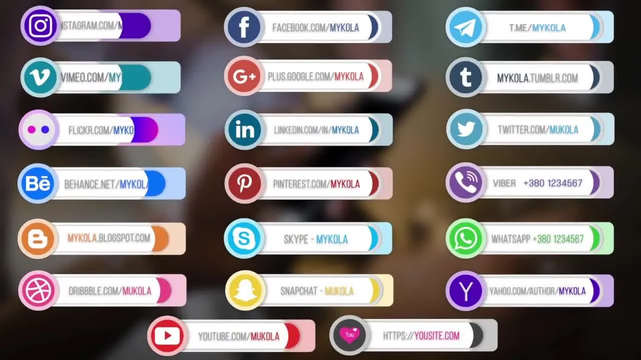 社交媒体下三分之一动画像素设计精选AE模板