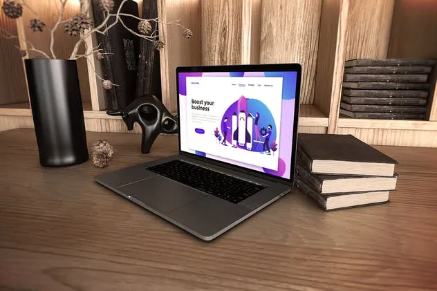 真实场景Macbook笔记本网页UI设计展示样机v1 MacBook Pro V.1插图(3)