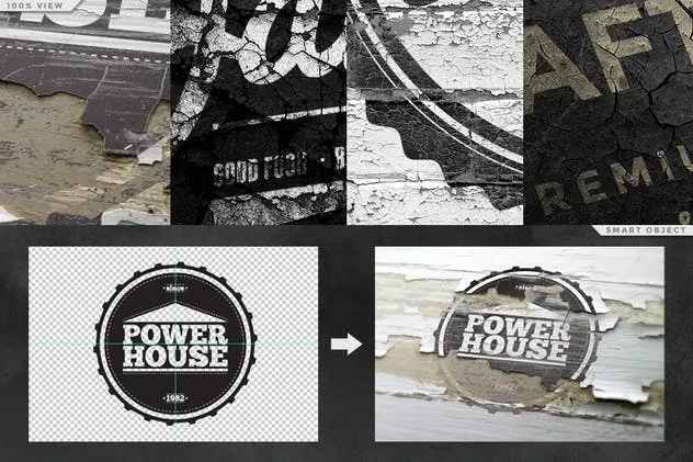 复古Logo墙体展示样机模板合集 Logo Mock-ups Vol.1插图(5)