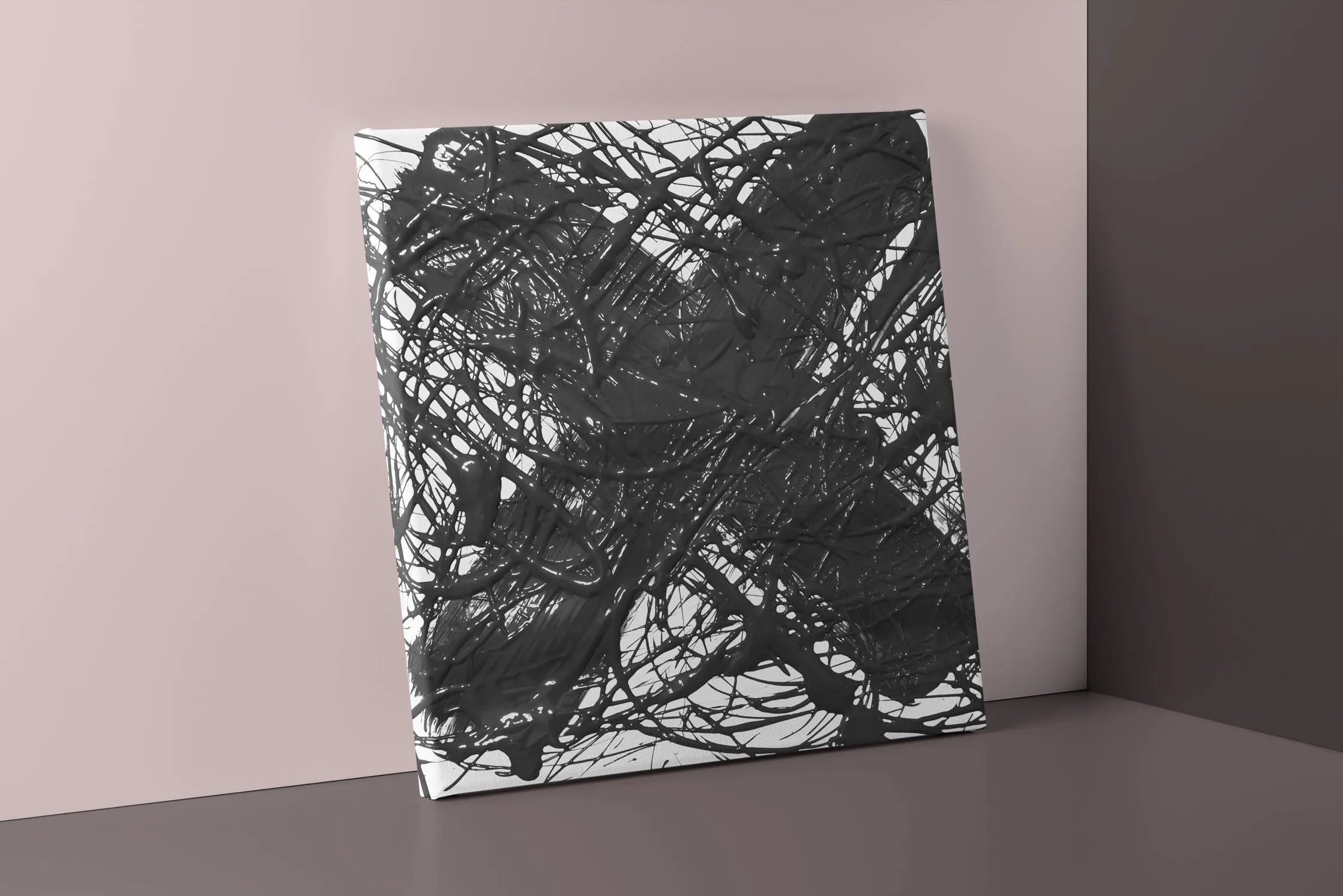 艺术创作展览画布样机v3 Canvas Mock-up 3插图(4)