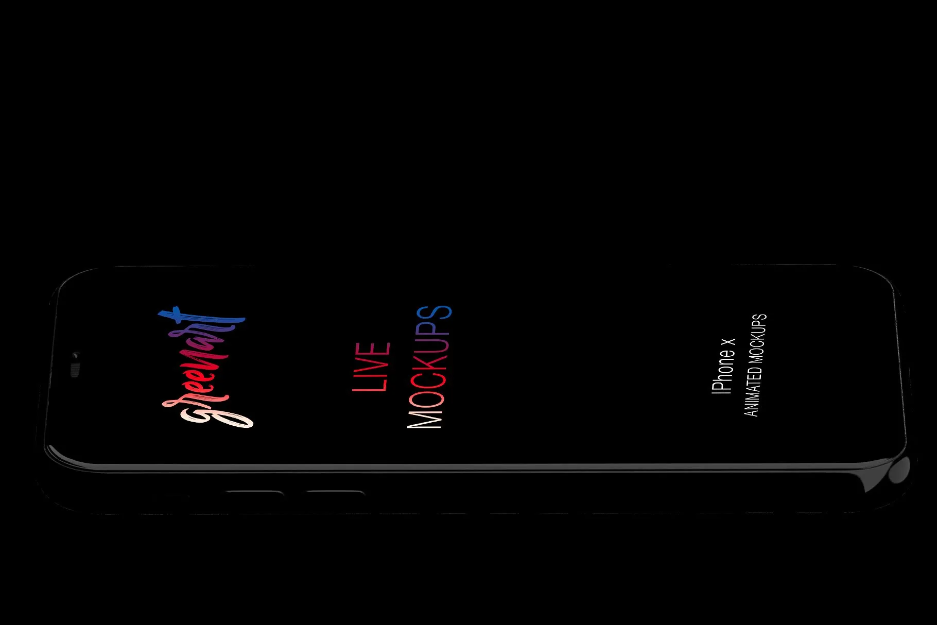 独特的动画iPhone X展示模型mockups下载[psd]插图(1)