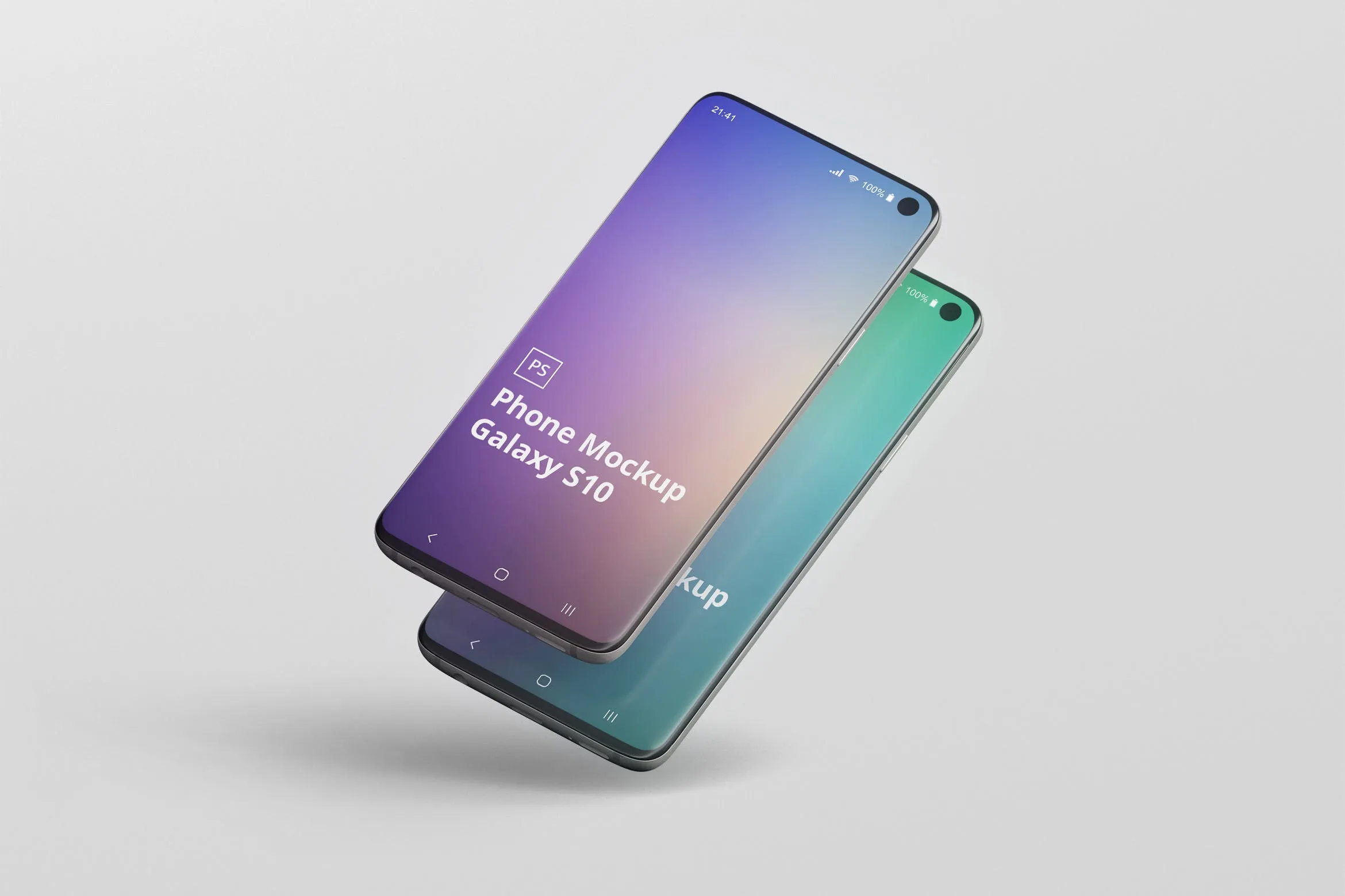 三星Galaxy S10智能手机像素设计精选样机模板 Phone Mockup Galaxy S10