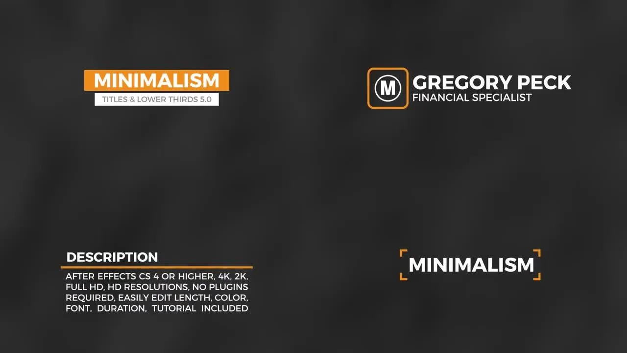 20个动态字幕条ae模板