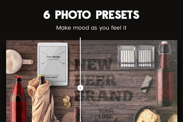 啤酒样机&酒吧巨无霸场景样机模板 Beer & Bar Mockup & Hero Images Scene Generator插图(2)